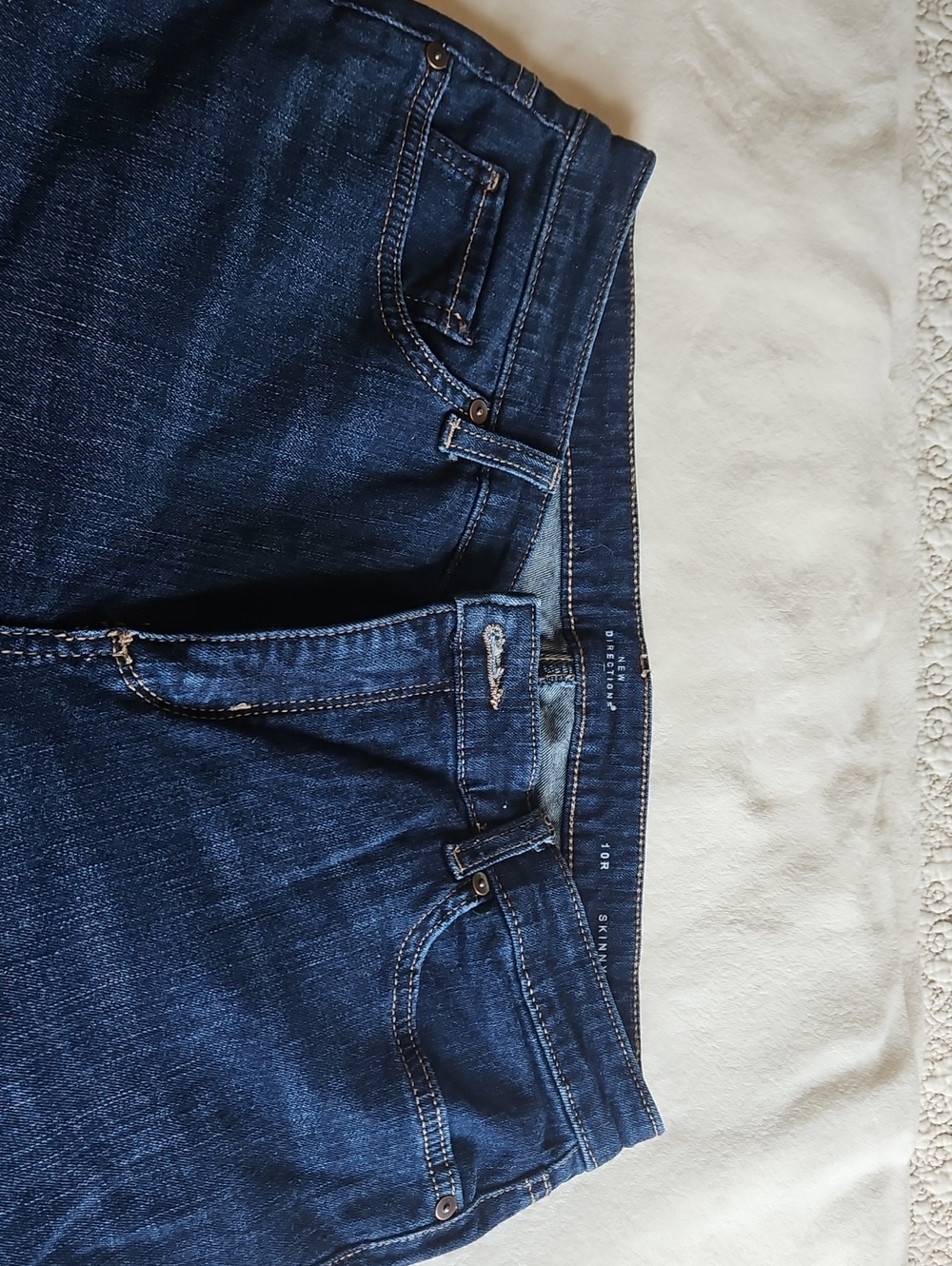 new directions Dark Blue Skinny Capris
